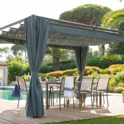 Rideaux Ardoises Pour Tonnelle Rectangulaire Palmeira Hespéride -ATMOSPHERA Soldes rideaux ardoises pour tonnelle rectangulaire palmeira hesperide 2