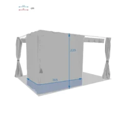 Rideaux Ardoises Pour Tonnelle Rectangulaire Palmeira Hespéride -ATMOSPHERA Soldes rideaux ardoises pour tonnelle rectangulaire palmeira hesperide 3