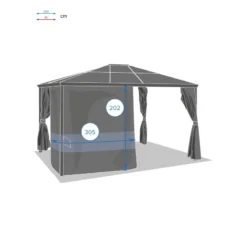 Rideaux De Tonnelle Belize Ardoise Hespéride -ATMOSPHERA Soldes rideaux de tonnelle belize ardoise hesperide 2