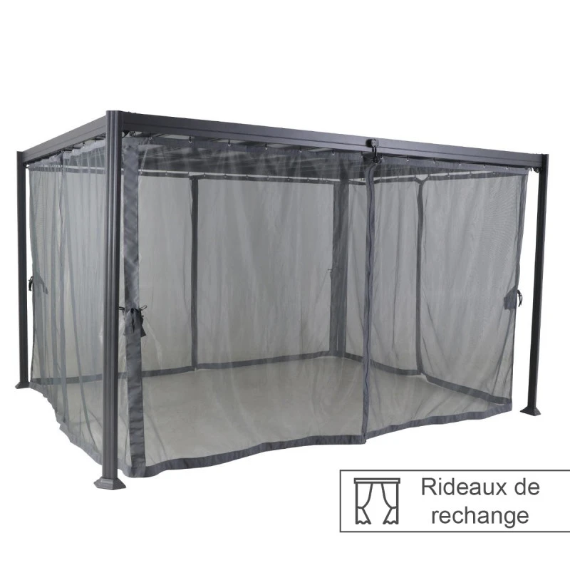 Rideaux Moustiquaires Pour Tonnelle Belize 3,8x3m Hespéride 1 Rideaux Moustiquaires Pour Tonnelle Belize 3,8x3m Hespéride