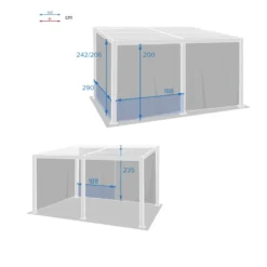 Rideaux Opaques Pour Tonnelle 4x3 M Avila Hespéride -ATMOSPHERA Soldes rideaux opaques pour tonnelle 4x3 m avila hesperide 2