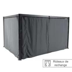 Rideaux Opaques Pour Tonnelle Belize 3,8x3m Hespéride