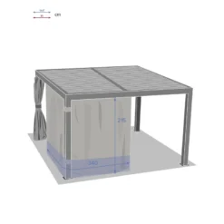 Rideaux Pour Tonnelle Majaé 3,6x3,6 M Hespéride -ATMOSPHERA Soldes rideaux pour tonnelle majae 36x36 m hesperide 1 2