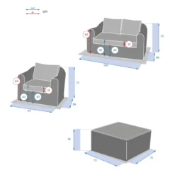 Salon 4 Places Moorea Terre Ombre Hespéride -ATMOSPHERA Soldes salon 4 places moorea terre ombre hesperide 1 7