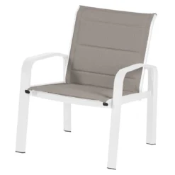 Salon De Jardin 4 Places Elyn Noisette / Blanc Hespéride -ATMOSPHERA Soldes salon de jardin 4 places elyn noisette blanc hesperide 1 3