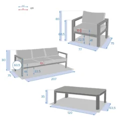 Salon De Jardin 5 Places Jauca Noisette / Gris Boisé Hespéride 12 Salon De Jardin 5 Places Jauca Noisette / Gris Boisé Hespéride -ATMOSPHERA Soldes salon de jardin 5 places jauca noisette gris boise hesperide 1 3