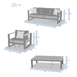 Salon De Jardin Emperia 5p En Aluminium Et Acacia Hespéride 13 Salon De Jardin Emperia 5p En Aluminium Et Acacia Hespéride -ATMOSPHERA Soldes salon de jardin emperia 5p en aluminium et acacia hesperide 3