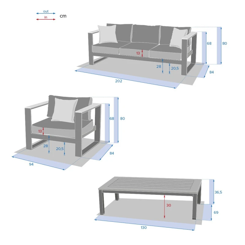 Salon De Jardin Emperia 5p En Aluminium Et Acacia Hespéride 4 Salon De Jardin Emperia 5p En Aluminium Et Acacia Hespéride – Image 4