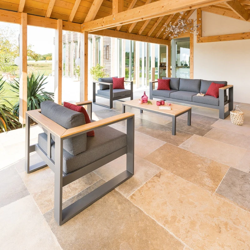 Salon De Jardin Emperia 5p En Aluminium Et Acacia Hespéride 1 Salon De Jardin Emperia 5p En Aluminium Et Acacia Hespéride