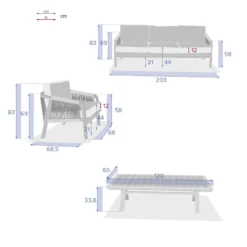 Salon De Jardin En Bois 5p Papouasie Hespéride -ATMOSPHERA Soldes salon de jardin en bois 5p papouasie hesperide 3