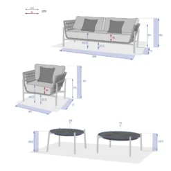 Salon De Jardin 5 Places Rubby Graphite Hespéride -ATMOSPHERA Soldes salon de jardin rubby graphite premium hesperide 3