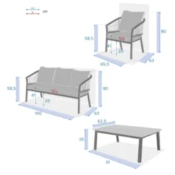 Salon De Jardin Oriengo 5 Places Anthracite/graphite Hespéride -ATMOSPHERA Soldes salon jardin oriengo 5 places anthracite graphite hesperide 9