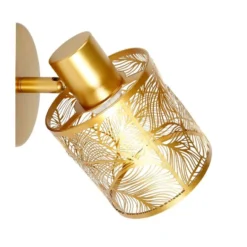 Spot Calathéa Métal Ajouré Doré Ostaria -ATMOSPHERA Soldes spot calathea metal ajoure dore ostaria 2