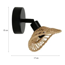 Spot Ozana En Métal Et Corde Ostaria -ATMOSPHERA Soldes spot ozana en metal et corde ostaria 4