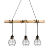 Suspension Indus Barre En Bois 3 Cordons Ostaria