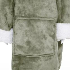 Sweat Plaid à Capuche Dino Vert Enfant Atmosphera -ATMOSPHERA Soldes sweat plaid a capuche dino vert enfant atmosphera 1 2