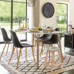 Table à Manger Blanc Roka Atmosphera -ATMOSPHERA Soldes table a manger blanc roka atmosphera 4