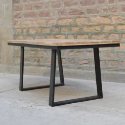 Table à Manger Bois Et Pieds Métal En U -ATMOSPHERA Soldes table a manger bois et pieds metal en u 4