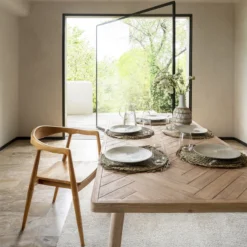 Table à Manger Extensible Bois D'acacia Aeris Atmosphera -ATMOSPHERA Soldes table a manger extensible bois d acacia aeris atmosphera 1 5