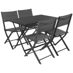 Table Alu Pliante Azua 4 Places Graphite Hespéride -ATMOSPHERA Soldes table aluminium azua 4 places graphite hesperide 3