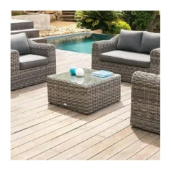 Table Basse Carrée Moorea Terre D'ombre Hespéride -ATMOSPHERA Soldes table basse carree moorea terre ombre hesperide 2