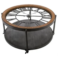 Table Basse Chrono Ronde Noire Atmosphera