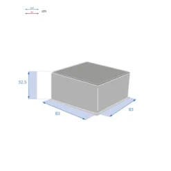 Table Basse Extérieure Carrée Savinia Coloris Tahini Hespéride -ATMOSPHERA Soldes table basse exterieure carree savinia coloris tahini hesperide 3