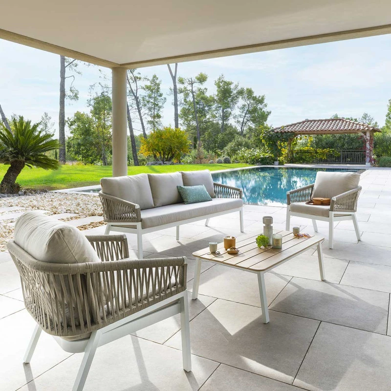 Table Basse Extérieure Oriengo Blanc Hespéride 3 Table Basse Extérieure Oriengo Blanc Hespéride – Image 3