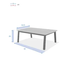 Table Basse Extérieure Oriengo Graphite Hespéride -ATMOSPHERA Soldes table basse exterieure oriengo graphite hesperide 3