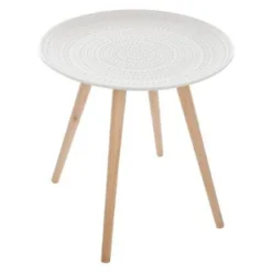 Table Basse Ronde Mileo Blanc Atmosphera