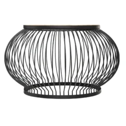 Table Basse X2 Métal Et Bois De Manguier Esther Atmosphera -ATMOSPHERA Soldes table basse x2 en metal et bois de manguier atmosphera 5