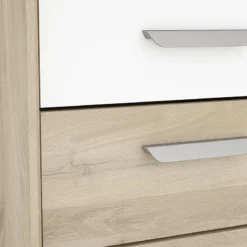 Demeyere Table De Chevet 3 Tiroirs Naturel Et Blanc Santorini -ATMOSPHERA Soldes table de chevet 3 tiroirs naturel et blanc santorini 2