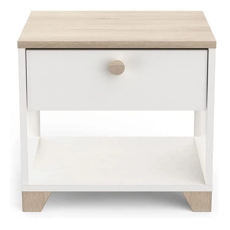 Demeyere Table De Chevet Izzy 1 Tiroir Blanc Et Bois 3 Demeyere Table De Chevet Izzy 1 Tiroir Blanc Et Bois – Image 3