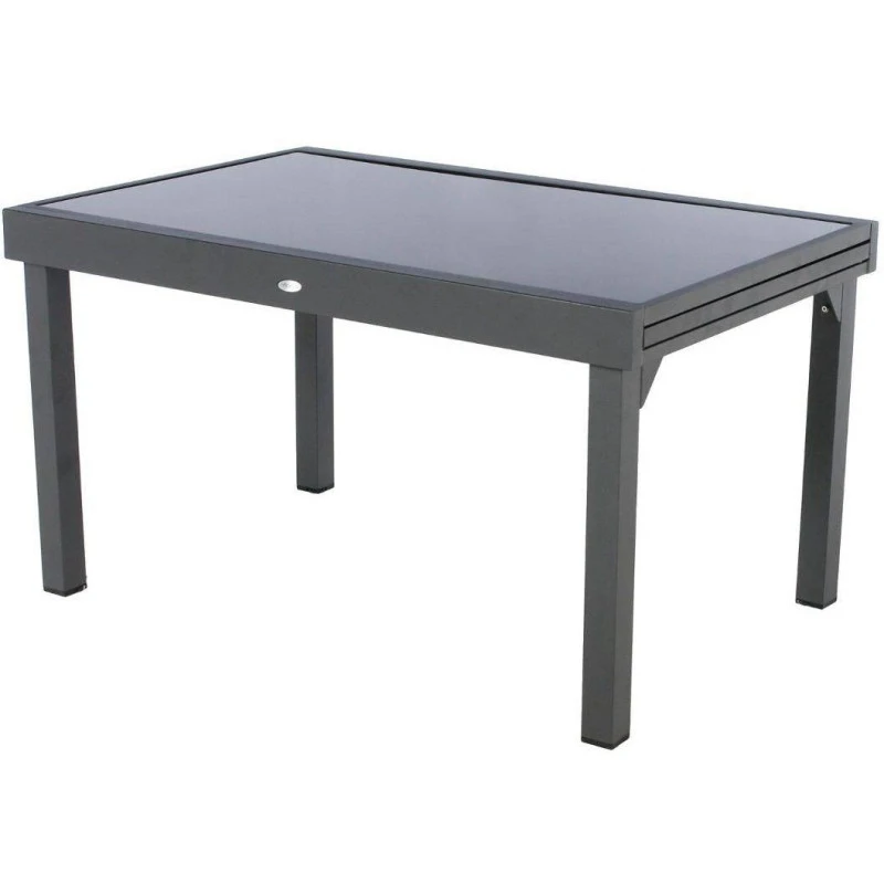 Table Rectangulaire Ext. Verre Piazza 10 P. Graphite Hespéride 2 Table Rectangulaire Ext. Verre Piazza 10 P. Graphite Hespéride – Image 2