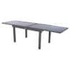 Table Rectangulaire Ext. Verre Piazza 10 P. Graphite Hespéride