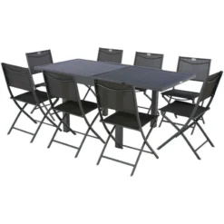 Table Rectangulaire Extensible Piazza 8 P. Graphite Hespéride -ATMOSPHERA Soldes table rectangulaire extensible piazza 8 personnes graphite hesperide 5