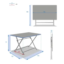 Table Rectangulaire Pliante Greensboro 4p Ambre Hespéride -ATMOSPHERA Soldes table rectangulaire pliante greensboro 4p ambre hesperide 3