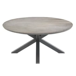 Table Ronde De Jardin Effet Bois Embruns Hespéride