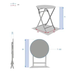 Table Ronde Pliante Greensboro 2p Tonka Hespéride -ATMOSPHERA Soldes table ronde greensboro tonka hesperide 3
