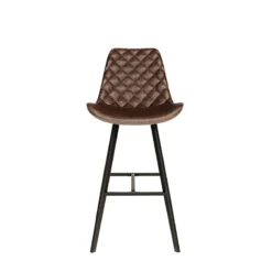 Tabouret De Bar Bas Alicante PU Brun Foncé -ATMOSPHERA Soldes tabouret de bar bas alicante pu brun fonce 5