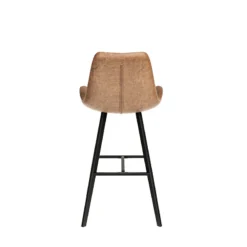 Tabouret De Bar Bas Alicante PU Cognac -ATMOSPHERA Soldes tabouret de bar bas alicante pu cognac 2