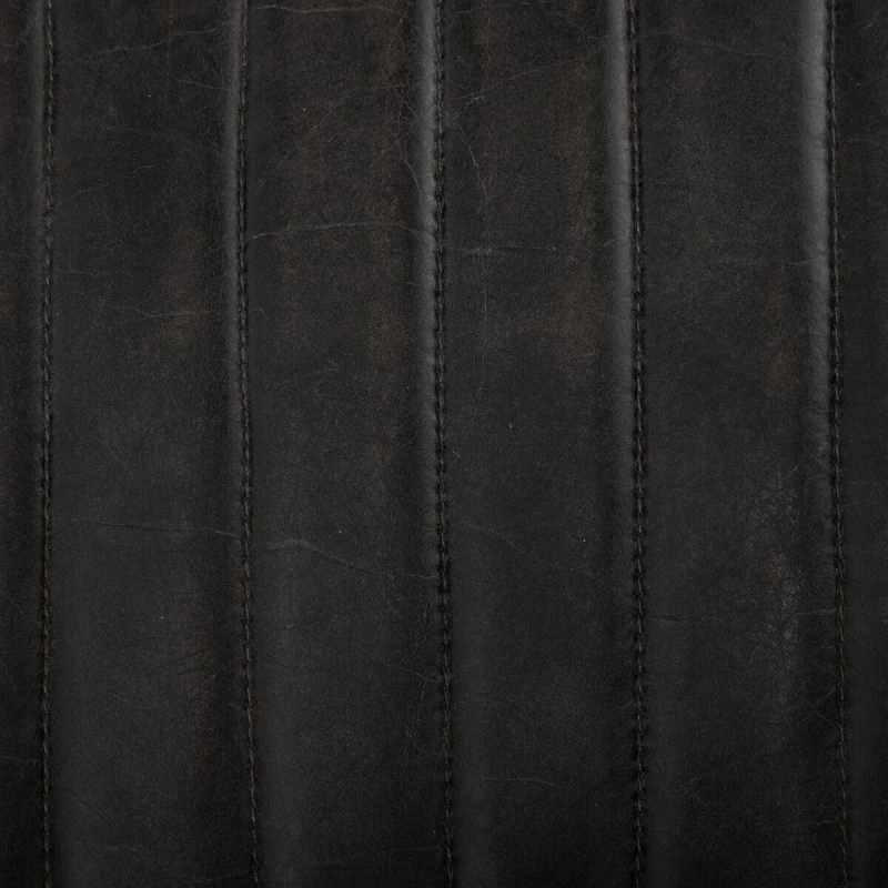 Tabouret De Bar En Cuir Noir Dario Atmosphera 2 Tabouret De Bar En Cuir Noir Dario Atmosphera – Image 2