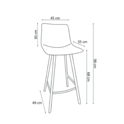 Tabouret De Bar Ozan PU Cognac -ATMOSPHERA Soldes tabouret de bar ozan pu cognac 3