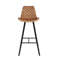 Tabouret De Bar Palmas PU Cognac -ATMOSPHERA Soldes tabouret de bar palmas pu cognac 5