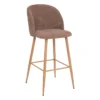 Tabouret De Bar Taupe Céleste Pieds Effet Bois Atmosphera