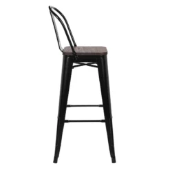 Tabouret De Bar Oscar Orme Antique Et Noir -ATMOSPHERA Soldes tabouret de bar victoria orme antique et noir 2