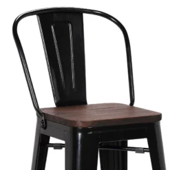 Tabouret De Bar Oscar Orme Antique Et Noir -ATMOSPHERA Soldes tabouret de bar victoria orme antique et noir 4