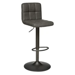 Tabouret De Bar Vintage Delek Ajustable Gris Atmosphera