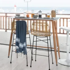 Tabouret Haut Kubu Rotin Métal Atmosphera -ATMOSPHERA Soldes tabouret haut kubu rotin atmosphera 4