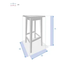 Tabouret Hauts De Jardin Tiwi Acacia Hespéride -ATMOSPHERA Soldes tabouret hauts de jardin tiwi acacia hesperide 2